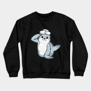 Seal as Sailor with Hat Crewneck Sweatshirt